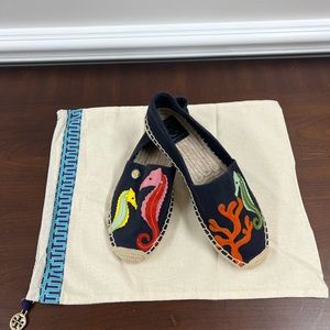 Tory Burch Seahorse Espadrille Size 7 1/2